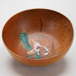 Kayo O'Young, large rust coloured bowl, ceramic