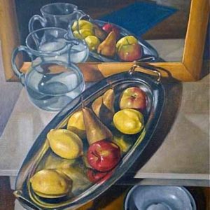 Raffaele Caterini, glass pitcher, painting