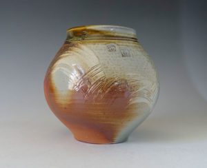 Terry Osborne, wood and soda fired pot, ceramic