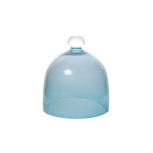 Courtney Downman, glass cloche in light blue with clear knob