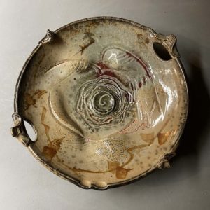 Tony Clennell, round plate, ceramic